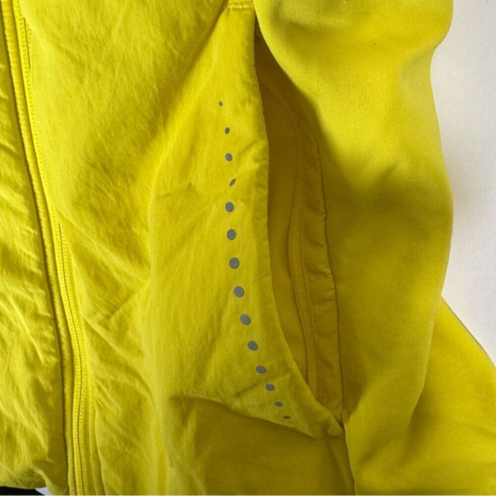 Lululemon Another Mile Vest Water Wind Repellent Stretch Full Zip Pockets Yellow - Picture 7 of 15